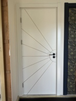 Portes intérieures battantes SunnyTech au design moderne en WPC, matériau composite imperméable, pour maison et appartement, en polymère plastique peint