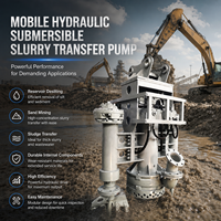 Pompa Lumpur Hidrolik Submersible Tugas Berat Tekanan Tinggi Portabel, Pengaduk Tahan Aus, Pompa Lumpur Pengeruk OEM untuk Excavator