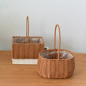 Cesti Decorativi in <span class=keywords><strong>Vimini</strong></span> per Pasqua, Conservazione Frutta, Decorazioni Matrimoniali, Regali per Damigelle - Product Image 6