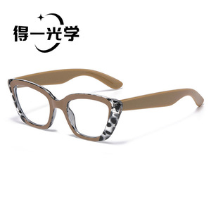 Gafas Decorativas De Yi Optics con Montura Pequeña con Estampado de Leopardo, Anti Luz Azul, Montura Completa, Unisex, Ligeras - Product Image 5