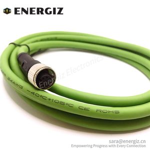 Mã nữ M12 <span class=keywords><strong>8</strong></span> pin nối cáp mở rộng 1m PVC màu xanh lá cây thẳng <span class=keywords><strong>8</strong></span> cực - Product Image 2