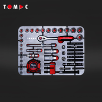 TOMAC 180 pièces ensemble d'outils de réparation universel de douilles jeu de clés à douille avec boîtier en aluminium personnalisé, livraison dans l'UE
