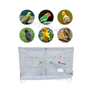Cage à oiseaux multi-espace Cage pour perroquets d'élevage en fil d'acier robuste de haute qualité deux cages à oiseaux spatiales qui peuvent être conservées séparément - Product Image 6