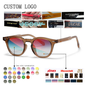Lunettes de soleil transparentes rondes à monture complète, verres miroir, légères, unisexes, décontractées, pour adultes - Product Image 2
