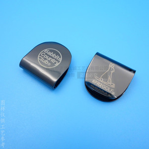 <b>Rabbits</b> Country Club Metal Money Clip Black Nickel Color Geometric Shape Unisex Business <b>Gift</b> - Product Image 1