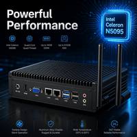Mini PC Industrial Sin Ventilador Intel N5095 4C4T 2.00 GHz 2 LAN 6 USB HD VGA DDR4 M.2 2280 SSD DC 12V Mini PC Industrial Versátil
