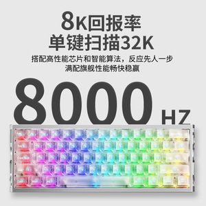 Clavier à interrupteurs magnétiques creux en alliage d'aluminium CNC, 61 touches, filaire, design ergonomique pour le jeu e-sport - Product Image 5