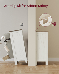 Mobiletto da <span class=keywords><strong>bagno</strong></span> <span class=keywords><strong>VASAGLE</strong></span> collezione LIRY, stile rustico, con 4 cassetti, mobiletto autoportante. - Product Image 5