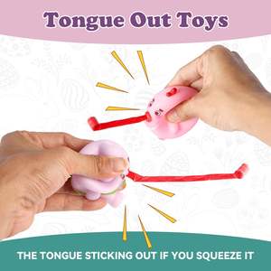 تصميم لسان منبثق جديد شائع لعبة ضغط مخفف الإجهاد مع أشكال حيوانات كتكوت أرنب لتخفيف التوتر الذي لا يهدأ - Product Image 2