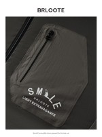 [Identique aux modèles des centres commerciaux] Blouson bomber décontracté léger d'extérieur à capuche Brloote/Balute, épaules légèrement tombantes, facile d'entretien