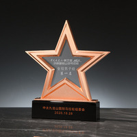 Grade — tasse en cristal en bois massif, socle étoile à cinq points, personnalisation de Logo personnalisée, calligraphie, noble