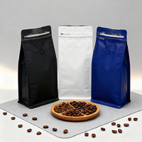 Sacs d'emballage personnalisés en gros pour café et lait, de qualité alimentaire, à fond plat, avec fermeture éclair et valve, capacité personnalisable