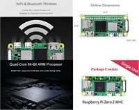 AIsmartlink Pi Zero 2 WH con Conector Pre-Soldado Codificado por Colores, CPU de Cuatro Núcleos a 1GHz, 512MB de RAM, 40 GPIO, Puerto para Cámara CSI