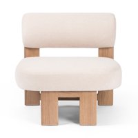 Fauteuil individuel moderne de luxe en bouclette crème, chaise sculpturale de designer pour salon, hôtel, chambre à coucher, fauteuil d'appoint rembourré