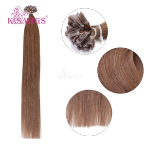 Wholesale Italian Keratin <b>Nail</b> Tip Hair <b>Extensions</b> Double Drawn Virgin Human Hair Silky Straight Keratin U Tip Hair <b>Extensions</b> - Product Image 1