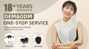 LHY Venta caliente blanco bordado desmontable Organza encaje elegante cuello falso para mujer vestido camisa Decoración - Product Image 6