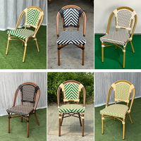 Chaise de jardin empilable de haute qualité pour salle de sport, café extérieur, terrasse, confortable, en rotin, imperméable, moderne