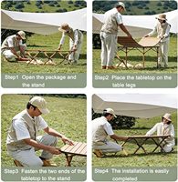 Table de camping pliable en aluminium OEM/ODM pour l'extérieur, ultra-légère avec sac de transport pour la plage, le pique-nique, le barbecue et l'utilisation en bateau