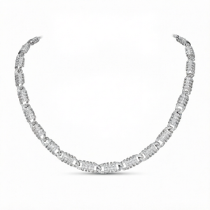 925 Sterling Silver Moissanite Tennis Necklace Gold Plated Geometric Chain <b>Choker</b> <b>for</b> <b>Women</b> Party Wedding Daily Wear - Product Image 1