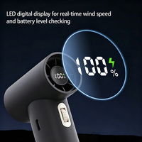 Mini ventilateur de poche portable USB rechargeable, électrique, turbo, haute vitesse, avec affichage numérique, sans pales, pour la maison, la voiture, l'hôtel