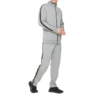 ชุดวอร์มผู้ชายแบบกำหนดเอง เป็นมิตรกับสิ่งแวดล้อม ระบายอากาศได้ดี ผ้าฟลีซ 2 ชิ้น สำหรับวิ่งจ๊อกกิ้ง ออกกำลังกาย พร้อมโลโก้พิมพ์ - Product Image 4