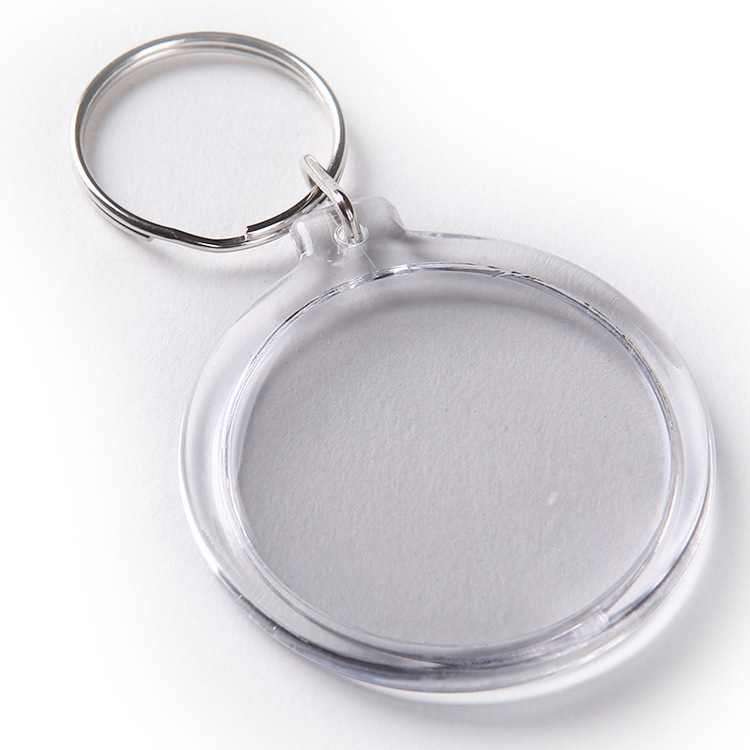Customized Clear Acrylic Keychain Blank Circle