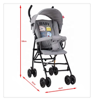 Poussette pour bébé, légère, pliable d'une main, pratique, vente en gros, accessoire pour nouveau-né