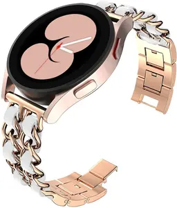Zwart Roestvrij Staal Smart Horloge Pols Armband Bedels Vrouwen Metal Horloge Band Voor Samsung Galaxy Watch 5/5 Pro 4