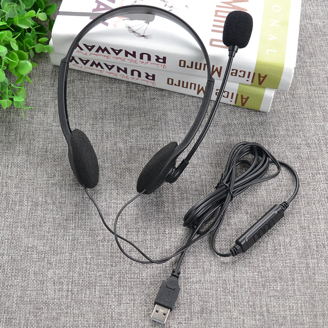 Telephone Headset Wired Headphone Manufacturer Gamer Headphones with Microphone Headphone with Speaker USB Plug