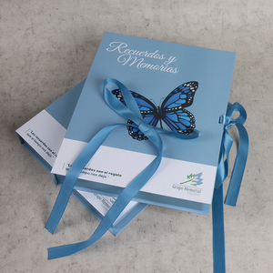 luxury custom printed book shape paper <b>gift</b> <b>box</b> packaging with ribbon - Product Image 1