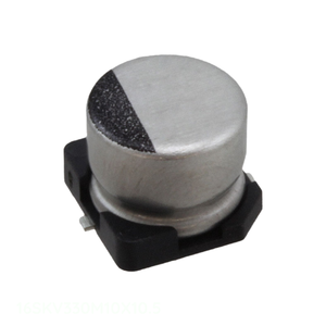 ตัวเก็บประจุแบบฝาปิด16SKV330M10X10.5สารส้ม330 uF 20% 16V SMD Surface Mount 330 uF - Product Image 1