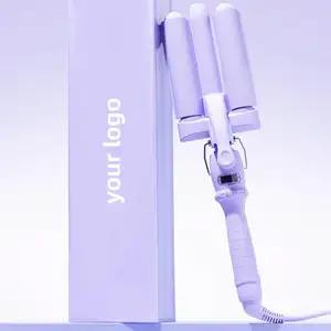 Rizador de Pelo de 3 Barriles con Cerámica de Turmalina, Calentamiento Rápido, Ondulador de Pelo Estilo <span class=keywords><strong>Sirena</strong></span> - Product Image 1