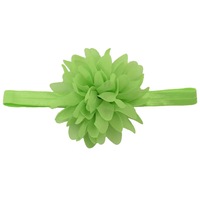 Coiffe élastique en nylon fleur de lotus en mousseline de soie de style européen et américain pour enfants et bébés