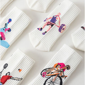 कम मोक कस्टम डिजाइन बुनाई कपास सॉकेट अनुकूलित जैक्वार्ड मोक्स क्रू बास्केटबॉल खेल पुरुषों मोजे - Product Image 1