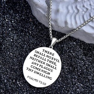 Acero inoxidable religioso <span class=keywords><strong>Azrael</strong></span> Gabriel Raphael Uriel Michael Arcángel Ángel ala medalla collar de acero inoxidable joyería - Product Image 2