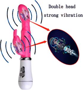 Kaninchen Vibrator Dildo G-Punkt Klitoris Vibrator mit Hasen ohren 12 Vibrations modi Citoralis <span class=keywords><strong>Stimulator</strong></span> für Frauen Leistungs stark - Product Image 2