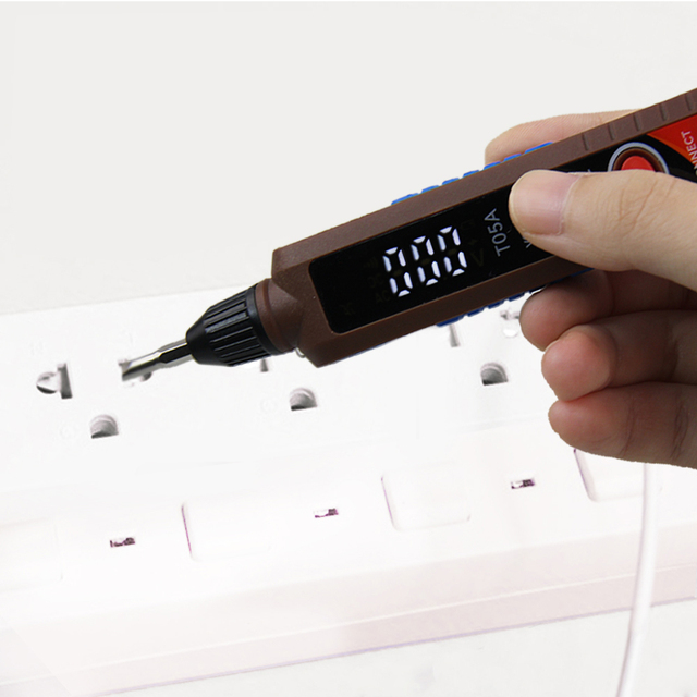 AC/DC Voltage Detector Outlet Tester with Type-C Charging Port Overload Protection Low Battery Indication (0.01% + 1) Accuracy