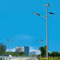 Lampadaire solaire LED haute puissance à turbine verticale, hybride éolien-solaire, de bonne qualité