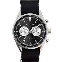 Montre automatique chronographe de pilote militaire étanche 42 mm Mouvement Seagull St1901