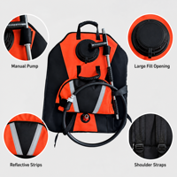 Pompe à dos manuelle pour la lutte contre les incendies forestiers, pulvérisateur flexible 20L, outil portable de suppression des incendies sauvages