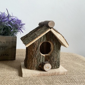 Casetta per Uccelli in Legno di Pioppo FSC, Gabbia per Pappagalli, Decorazione Rustica per Casa e Giardino, Nido per Uccelli in Legno, Casetta in Legno - Product Image 4