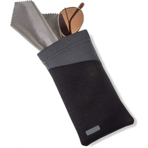 Échantillon Gratuit : Pochette à Lunettes avec Chiffon Microfibre Intégré pour Lunettes de Vue et de Soleil, Gris (EC-10BKGY) Petite Taille - Product Image 1