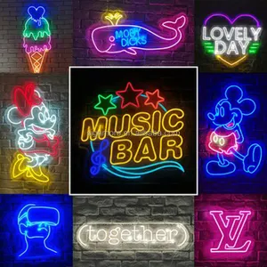 Custom party decoration led silicone flex neon china led flexible neon light letters words