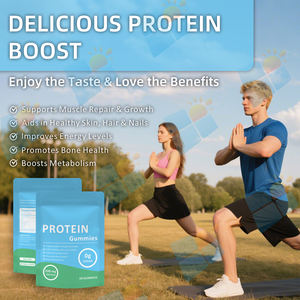 SUNI OEM ODM Whey <span class=keywords><strong>Protein</strong></span> Gummies takviyesi özel etiket Vegan 20g şeker ücretsiz Vegan yüksek <span class=keywords><strong>Protein</strong></span> Gummies yetişkinler ve çocuklar için - Product Image 4