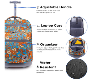 Trolley School <strong>Bag</strong> for College Laptop Rolling Backpack for Girls Boys <strong>Roller</strong> <strong>Book</strong> <strong>Bag</strong> with Wheels - Product Image 5