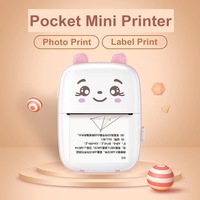 Printer Mini Portabel Laris Manis, Mesin Pembuat Label Termal, Mesin Stiker, Printer Foto Digital Anak, Printer Saku USB