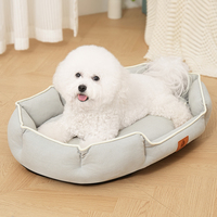 Coussin pour chien anti-anxiété doux et moelleux pour petits et grands chiens avec base antidérapante noire pour animaux de compagnie