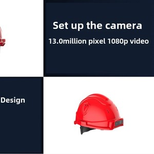 Helm Keselamatan Pintar Transmisi Digital dengan Fitur Pagar Digital, Pemutaran Rekaman, Penentuan Posisi GPS, dan Kamera untuk Sistem Suspensi 4 Lubang Tipe Lingkaran - Product Image 2