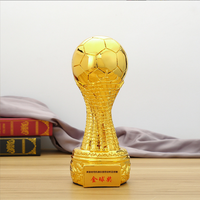 Nouveau trophée de football résine plaqué or MVP Golden Globe trophée Creative Sports Competition Champions Memorial Memorial trophée