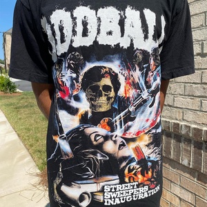 T-shirt graphique surdimensionné sérigraphie Dtg pour hommes 100% coton T-shirt ample à sept points pour hommes - Product Image 3